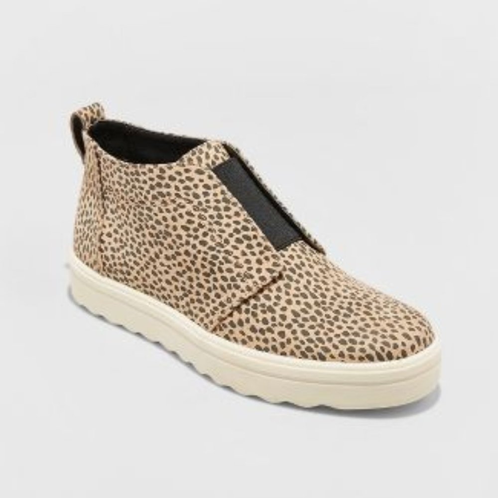 Lillian Microsuede Slip On Sneakers Leopard